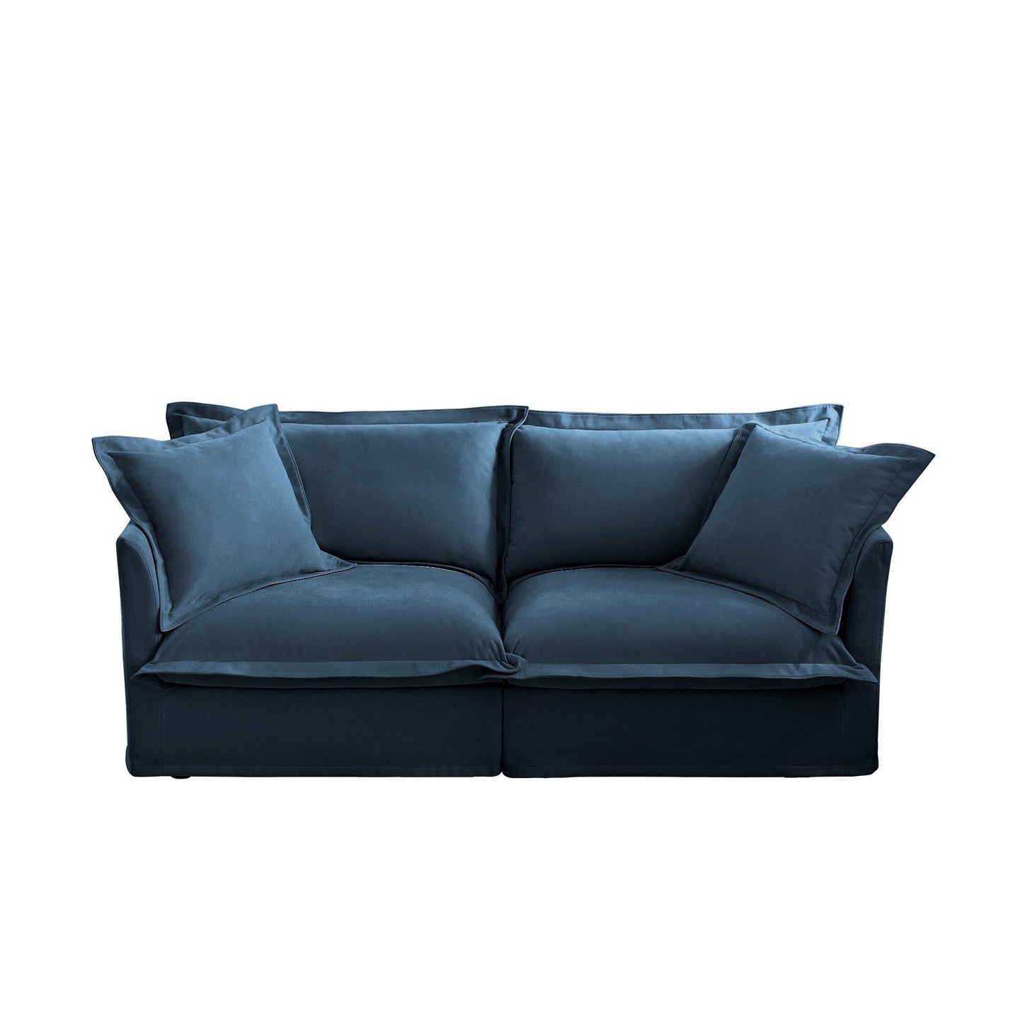Canapé modulaire 3 places en chenille 83,4 po avec housses amovibles et lavables, capacité de 136 kg