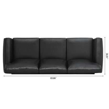 Canapé 3 places rembourré avec clous et pieds en bouleau pour salon (83,86 €)