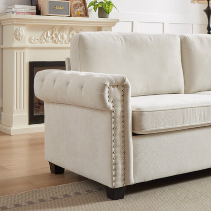 Canapé-lit convertible 2 en 1 3 places en polyester avec matelas pliable pour salon