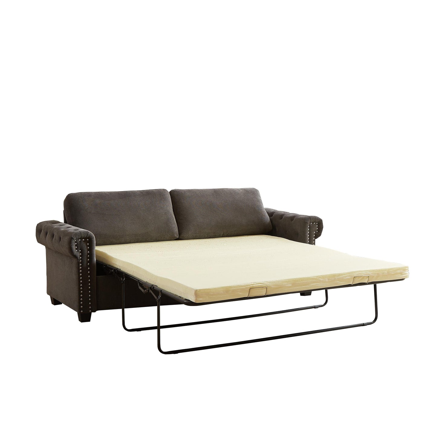 Canapé-lit convertible 2 en 1 3 places en polyester avec matelas pliable pour salon