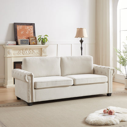 Canapé-lit convertible 2 en 1 3 places en polyester avec matelas pliable pour salon