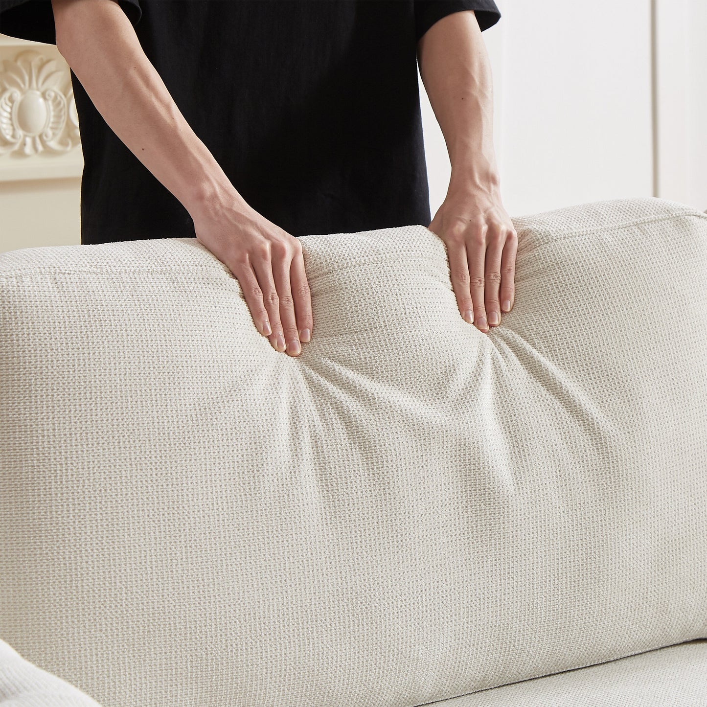 Canapé-lit convertible 2 en 1 3 places en polyester avec matelas pliable pour salon