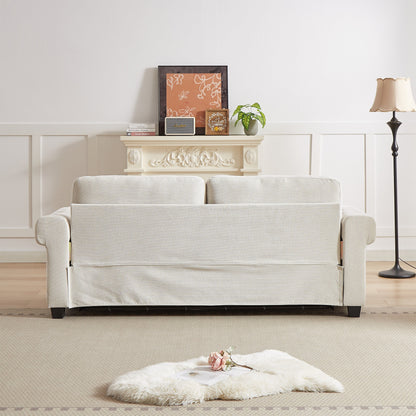 Canapé-lit convertible 2 en 1 3 places en polyester avec matelas pliable pour salon
