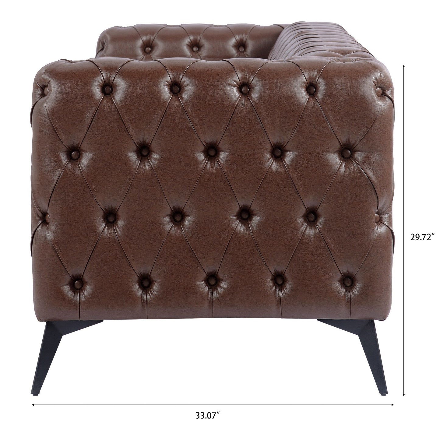 Canapé 3 places traditionnel en polyuréthane à accoudoirs carrés, avec coussins amovibles, assise à ressorts ensachés et base traîneau en fer, modèle 84.06