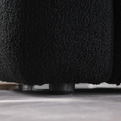 84.3 Luxueux grand canapé Boucle 3 places rembourré Marshmallow avec 2 coussins décoratifs carrés et accoudoirs carrés
