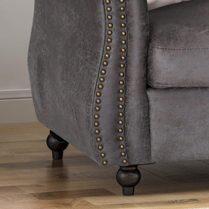 Canapé 3 places en velours de 84,5 pouces avec tissu doux, assise généreuse et structure légère