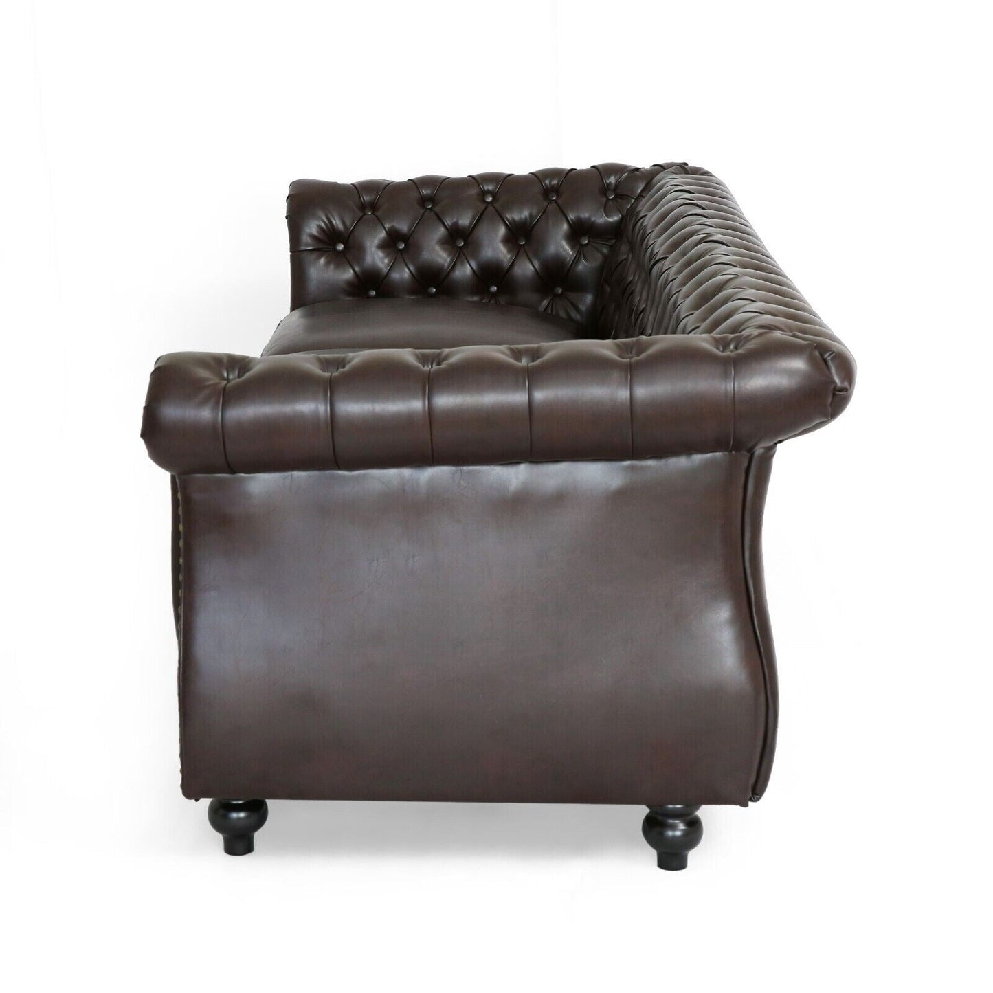 Canapé 3 places en velours de 84,5 pouces avec tissu doux, assise généreuse et structure légère