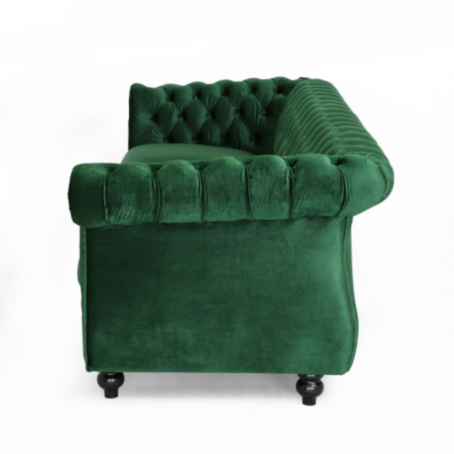 Canapé 3 places en velours de 84,5 pouces avec tissu doux, assise généreuse et structure légère