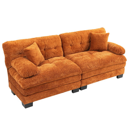 Canapé 3 places rembourré avec rembourrage en mousse à mémoire de forme double couche et oreillers confort gratuits