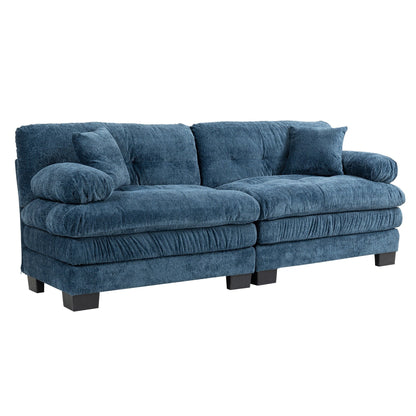 Canapé 3 places rembourré avec rembourrage en mousse à mémoire de forme double couche et oreillers confort gratuits