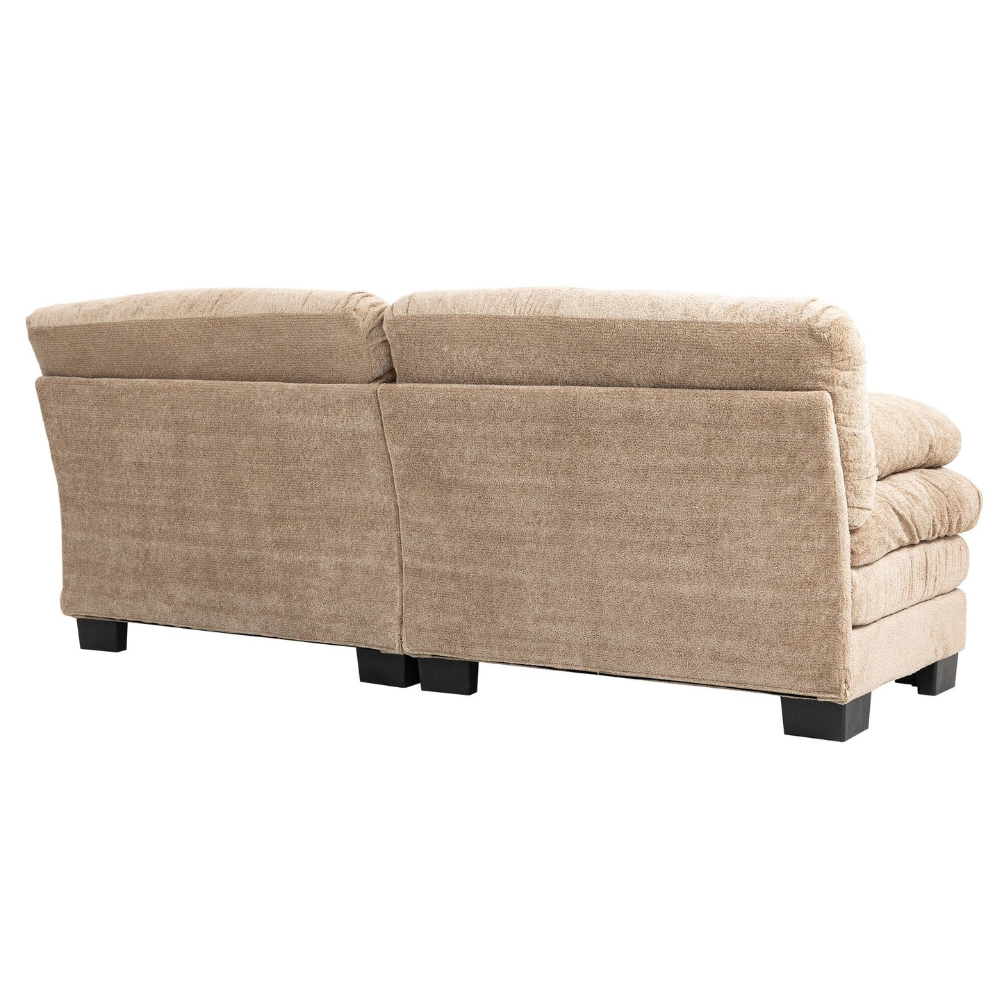Canapé 3 places rembourré avec rembourrage en mousse à mémoire de forme double couche et oreillers confort gratuits