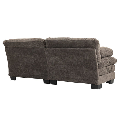 Canapé 3 places rembourré avec rembourrage en mousse à mémoire de forme double couche et oreillers confort gratuits