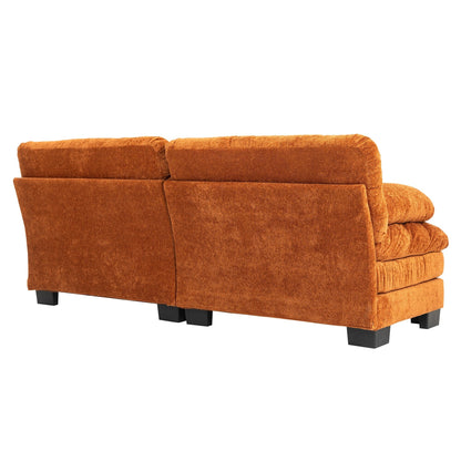 Canapé 3 places rembourré avec rembourrage en mousse à mémoire de forme double couche et oreillers confort gratuits