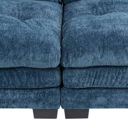 Canapé 3 places rembourré avec rembourrage en mousse à mémoire de forme double couche et oreillers confort gratuits
