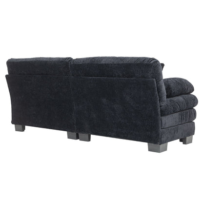Canapé 3 places rembourré avec rembourrage en mousse à mémoire de forme double couche et oreillers confort gratuits