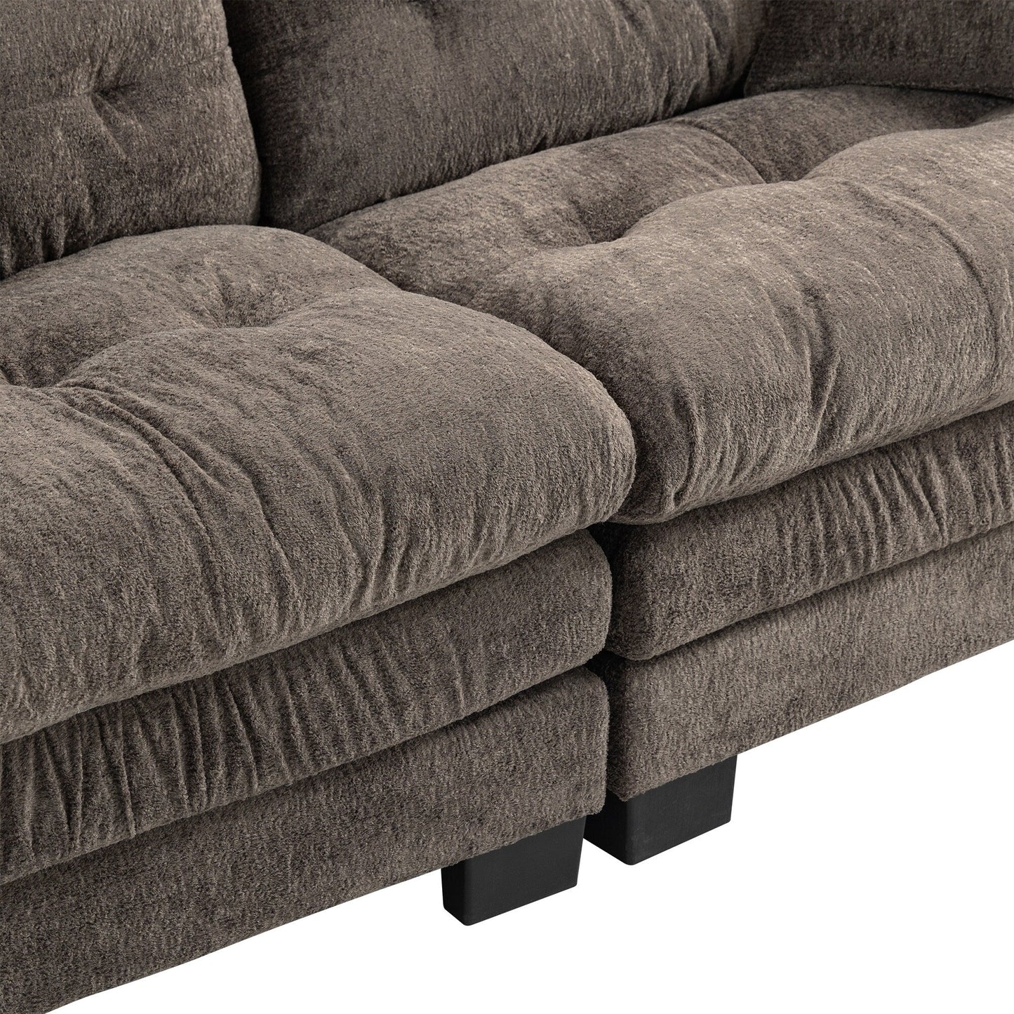 Canapé 3 places rembourré avec rembourrage en mousse à mémoire de forme double couche et oreillers confort gratuits
