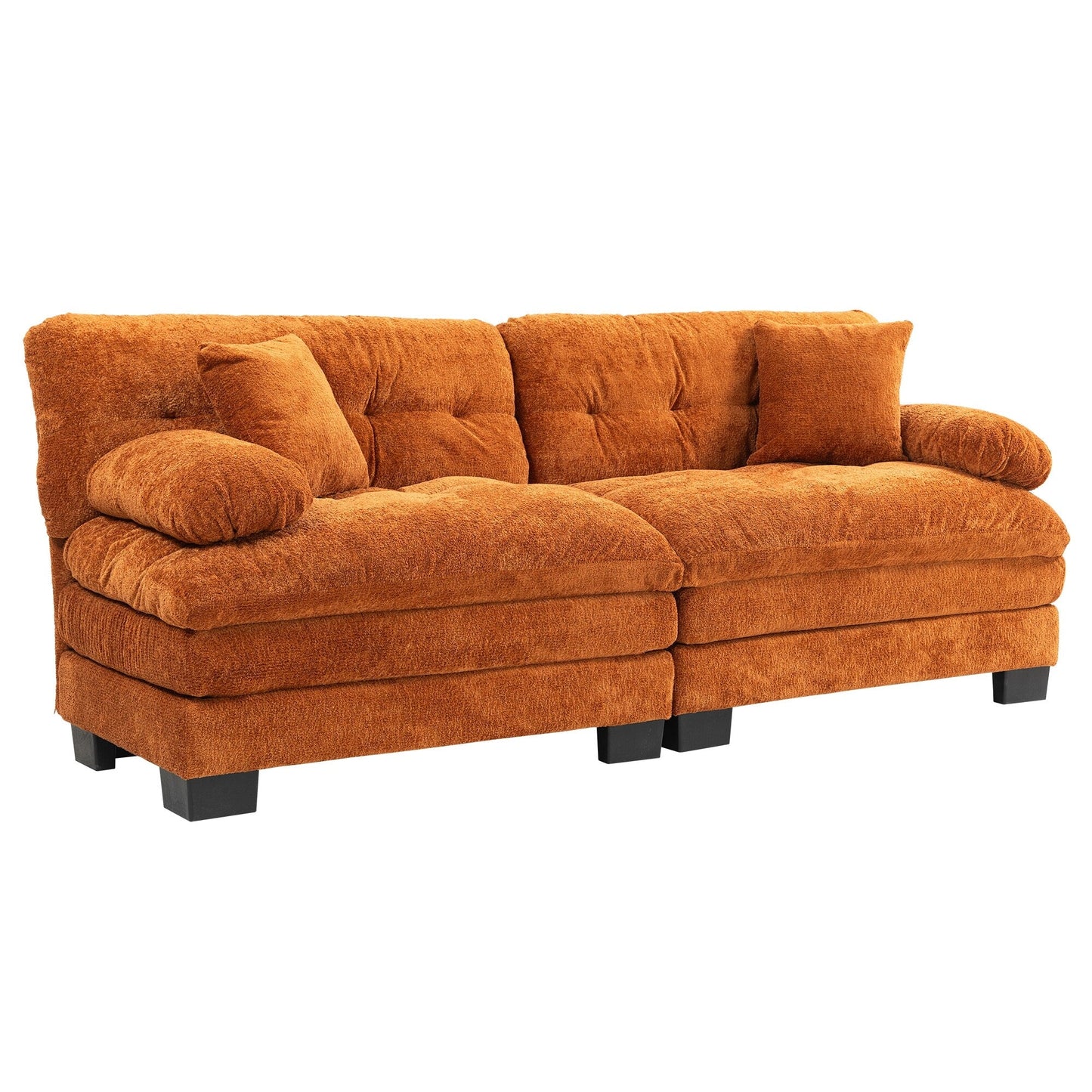 Canapé 3 places rembourré avec rembourrage en mousse à mémoire de forme double couche et oreillers confort gratuits