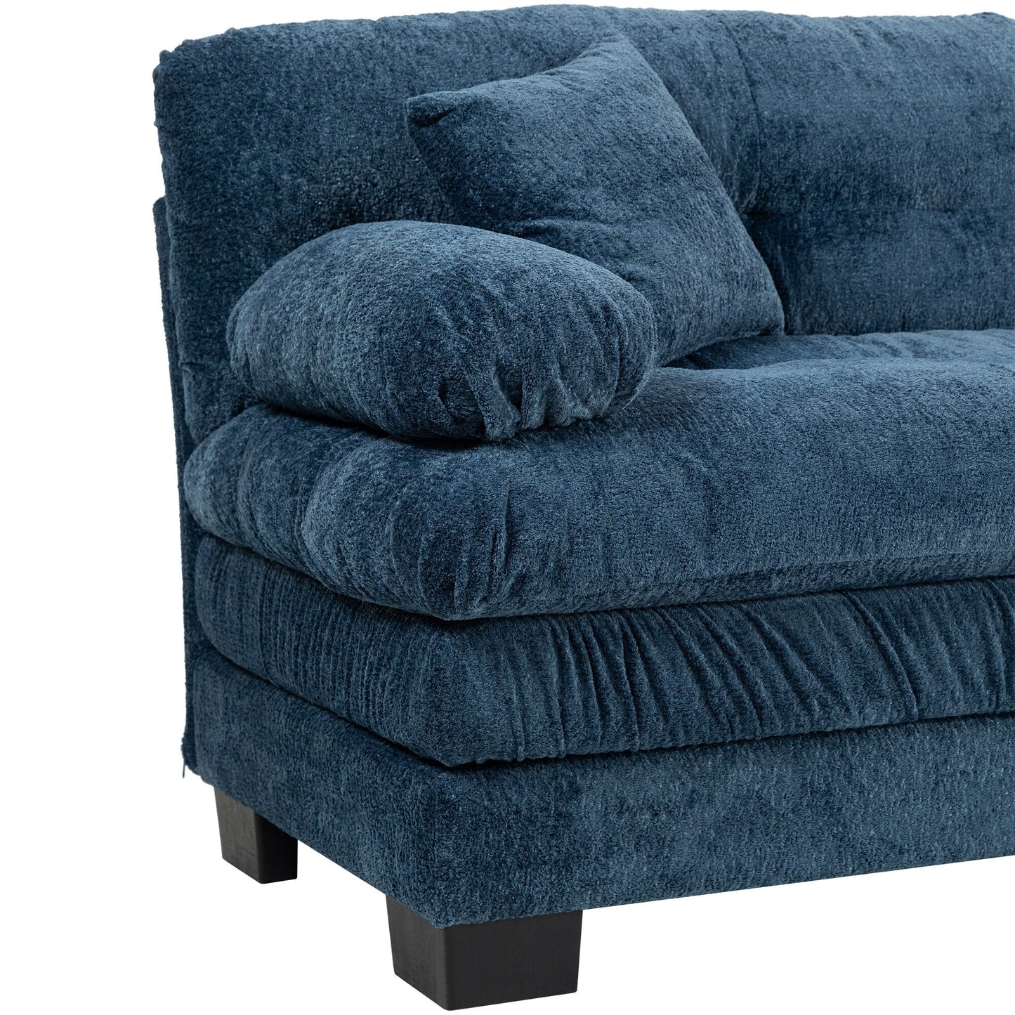 Canapé 3 places rembourré avec rembourrage en mousse à mémoire de forme double couche et oreillers confort gratuits