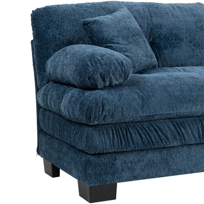 Canapé 3 places rembourré avec rembourrage en mousse à mémoire de forme double couche et oreillers confort gratuits