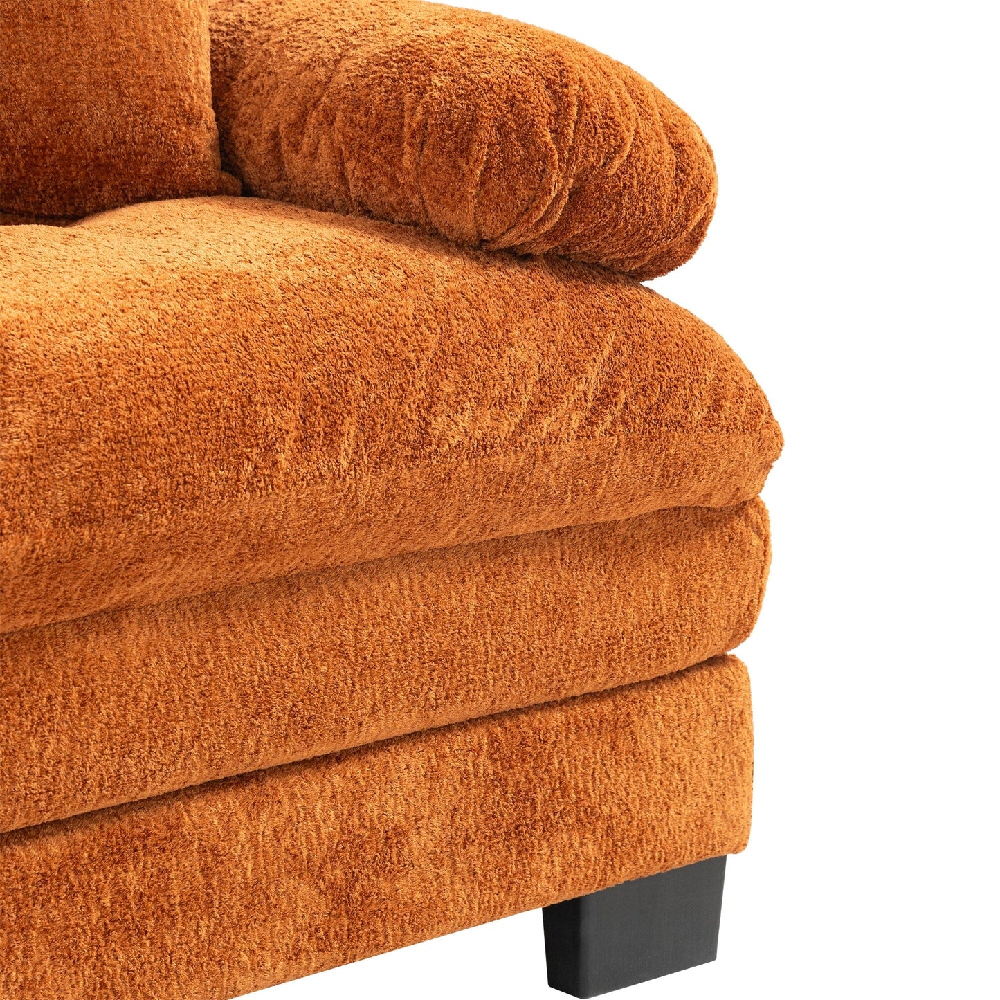Canapé 3 places rembourré avec rembourrage en mousse à mémoire de forme double couche et oreillers confort gratuits