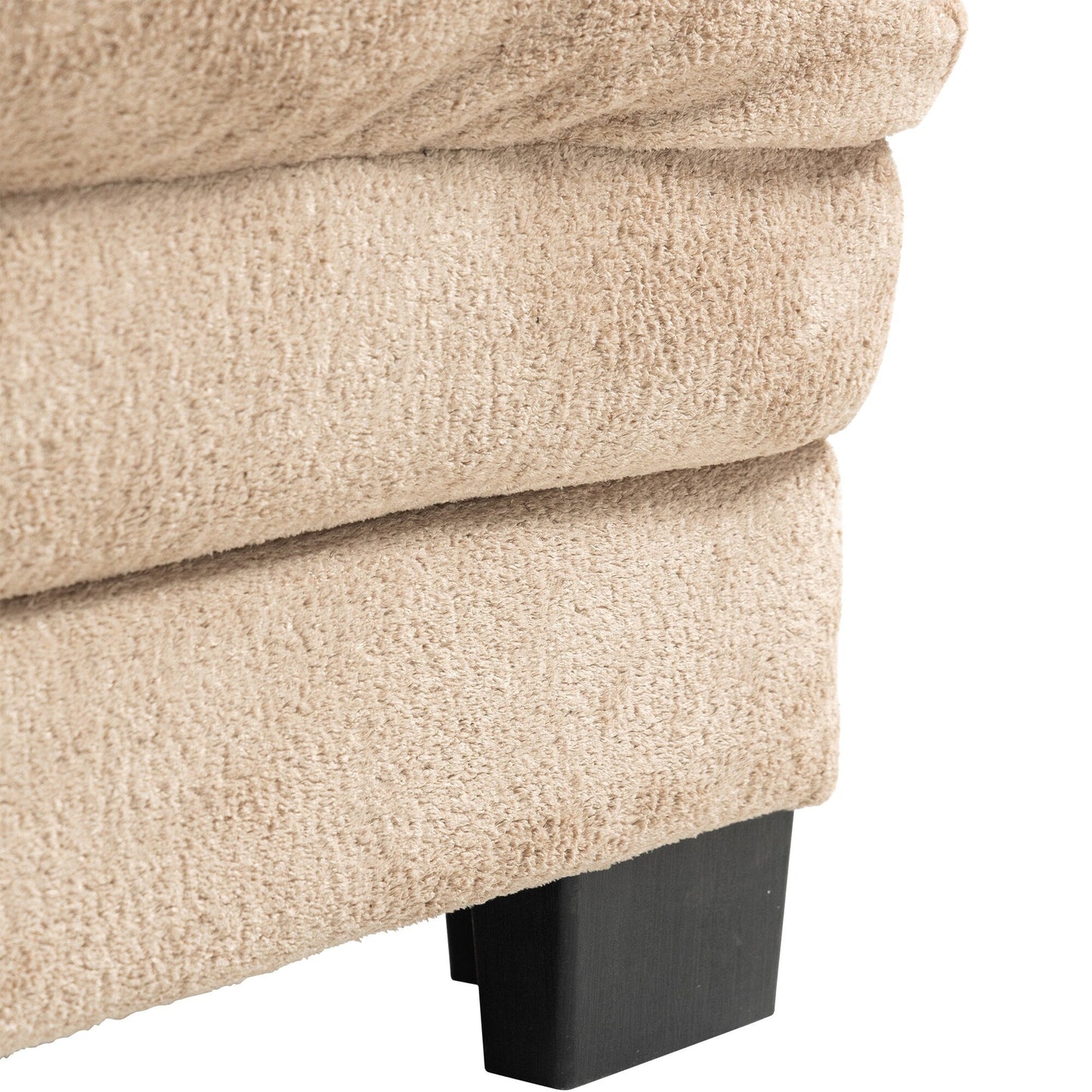 Canapé 3 places rembourré avec rembourrage en mousse à mémoire de forme double couche et oreillers confort gratuits