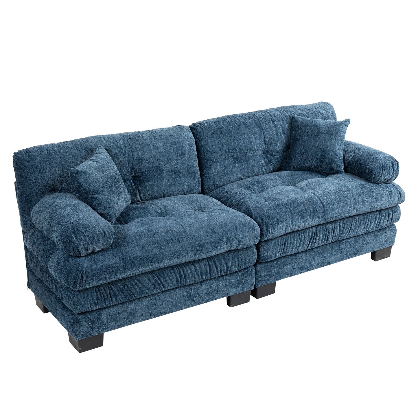 Canapé 3 places rembourré avec rembourrage en mousse à mémoire de forme double couche et oreillers confort gratuits