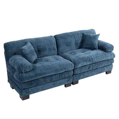 Canapé 3 places rembourré avec rembourrage en mousse à mémoire de forme double couche et oreillers confort gratuits