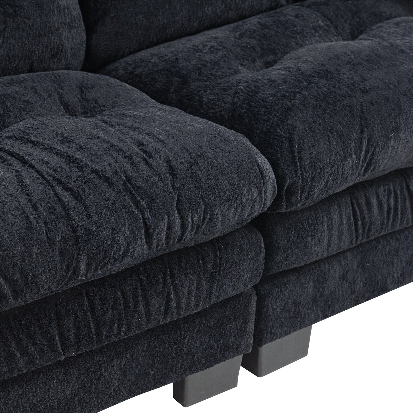 Canapé 3 places rembourré avec rembourrage en mousse à mémoire de forme double couche et oreillers confort gratuits