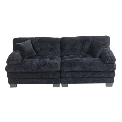 Canapé 3 places rembourré avec rembourrage en mousse à mémoire de forme double couche et oreillers confort gratuits