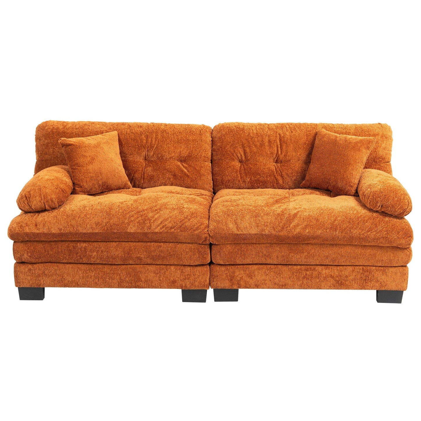 Canapé 3 places rembourré avec rembourrage en mousse à mémoire de forme double couche et oreillers confort gratuits