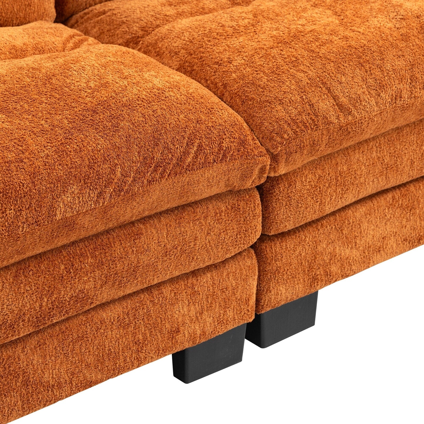 Canapé 3 places rembourré avec rembourrage en mousse à mémoire de forme double couche et oreillers confort gratuits