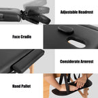 Table de massage portable 84''L réglable pour le visage, le spa et le tatouage avec transport