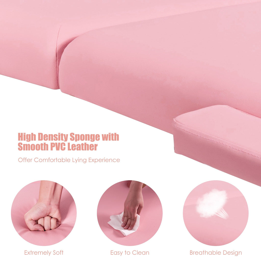 Table de massage portable 84''L réglable pour le visage, le spa et le tatouage avec transport