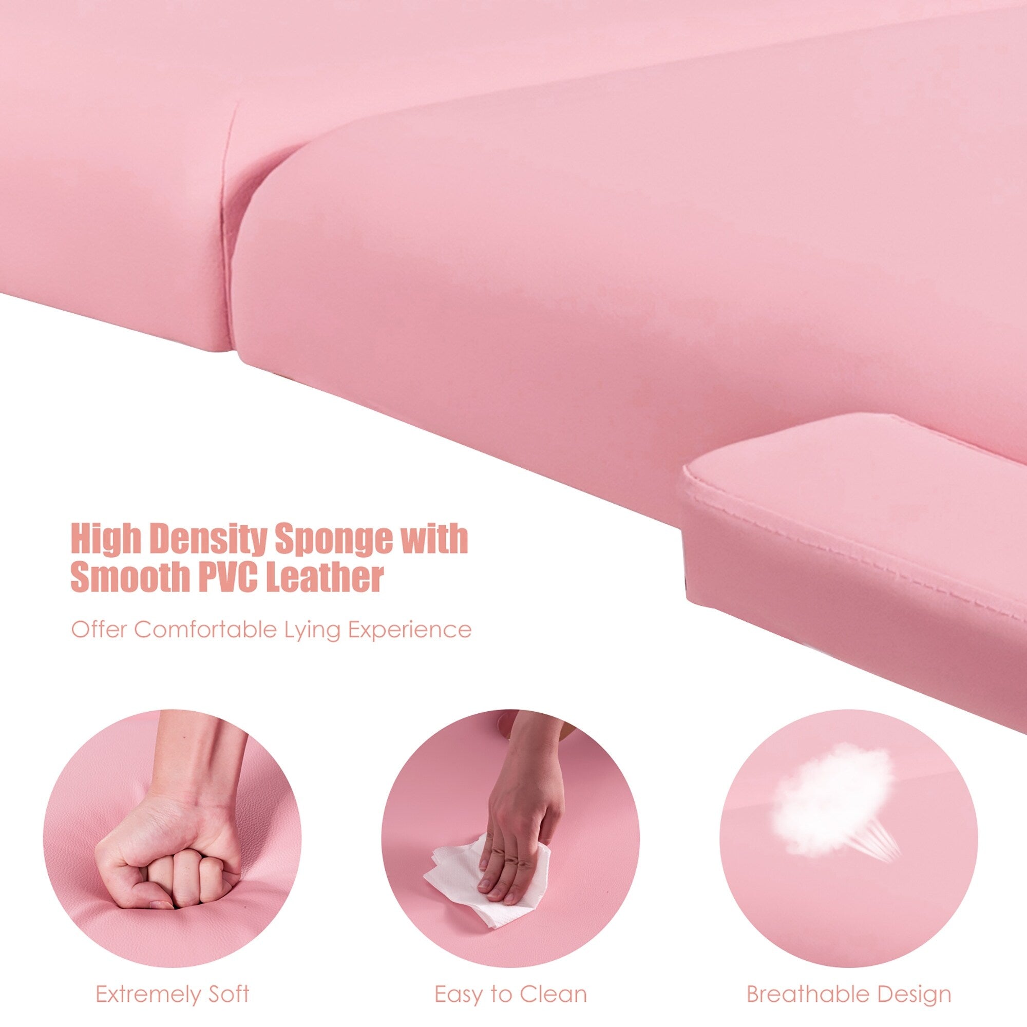 Table de massage portable 84''L réglable pour le visage, le spa et le tatouage avec transport