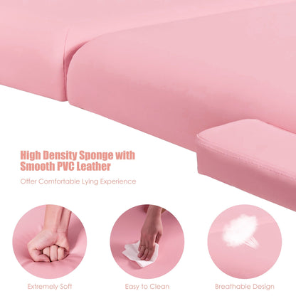 Table de massage portable 84''L réglable pour le visage, le spa et le tatouage avec transport