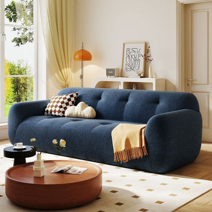 Canapé 3 places moderne en chenille, 85,8 cm, entièrement en éponge compressée, avec mousse sans poudre