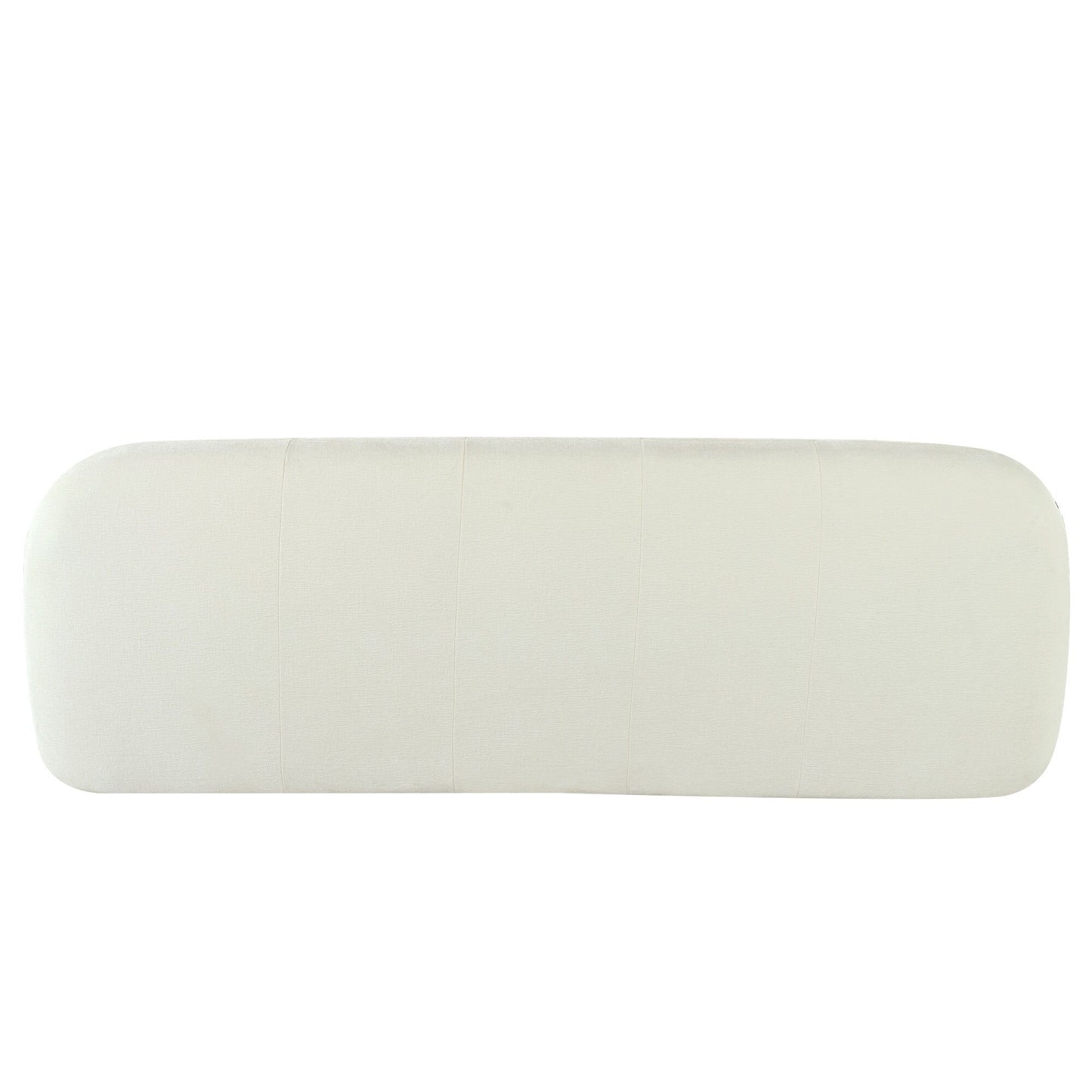 Canapé 3 places en tissu chenille de 85,8 po de large, capitonné, entièrement en mousse à compression éponge, avec mousse sans poudre