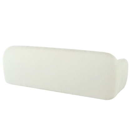 Canapé 3 places en tissu chenille de 85,8 po de large, capitonné, entièrement en mousse à compression éponge, avec mousse sans poudre
