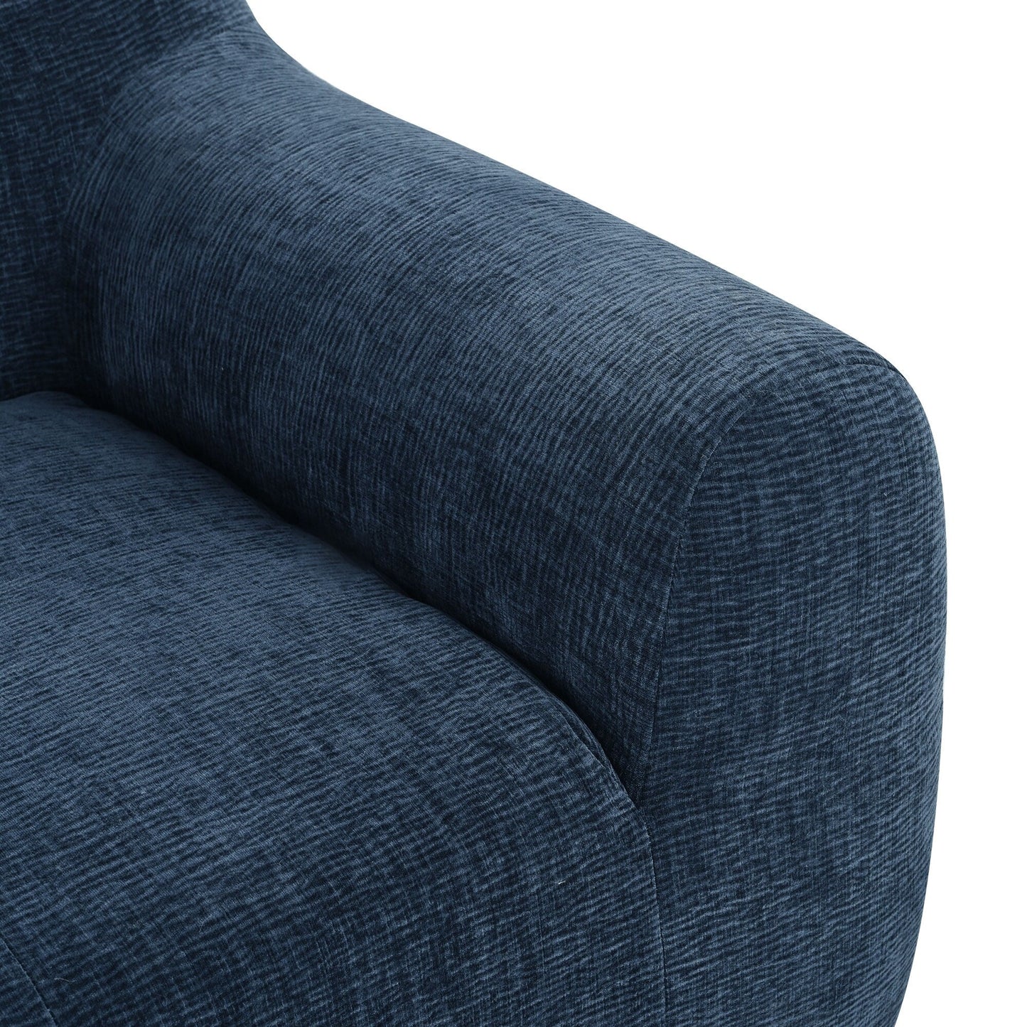 Canapé 3 places en tissu chenille de 85,8 cm de large, conception entièrement en éponge compressée, avec mousse sans poudre et ressorts ensachés pour plus de confort