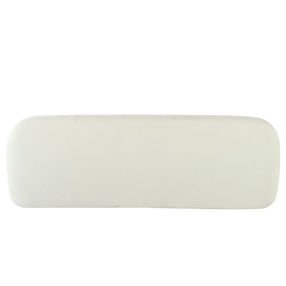 Canapé 3 places en tissu chenille de 85,8 cm de large, conception entièrement en éponge compressée, avec mousse sans poudre et ressorts ensachés pour plus de confort