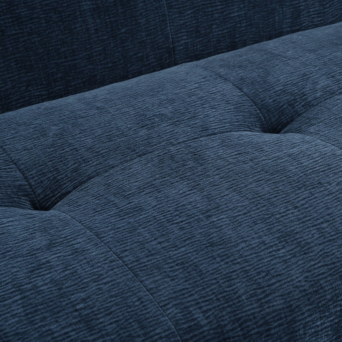 Canapé 3 places en tissu chenille de 85,8 cm de large, conception entièrement en éponge compressée, avec mousse sans poudre et ressorts ensachés pour plus de confort
