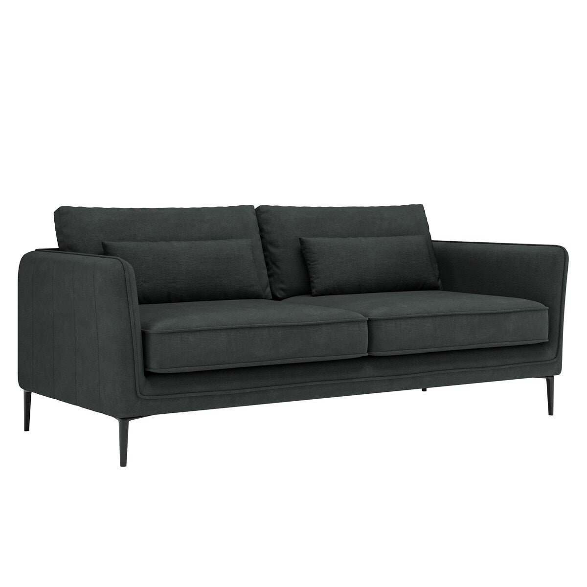 Canapé minimaliste moderne anti-rayures et imperméable 86,61 po | Gris foncé
