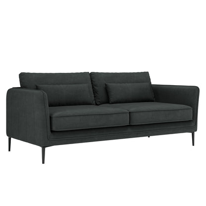 Canapé minimaliste moderne anti-rayures et imperméable 86,61 po | Gris foncé