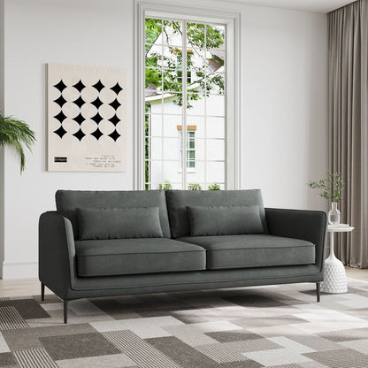 Canapé minimaliste moderne anti-rayures et imperméable 86,61 po | Gris foncé