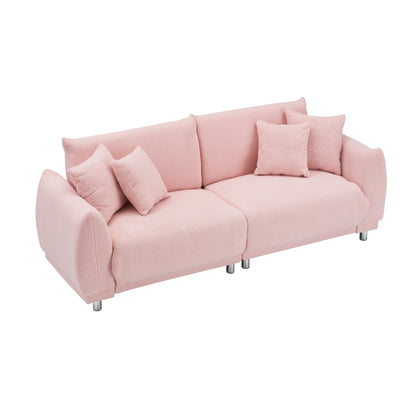 Canapé 3 places en tissu 86,6 avec housses amovibles antitaches et mousse de densité moyenne