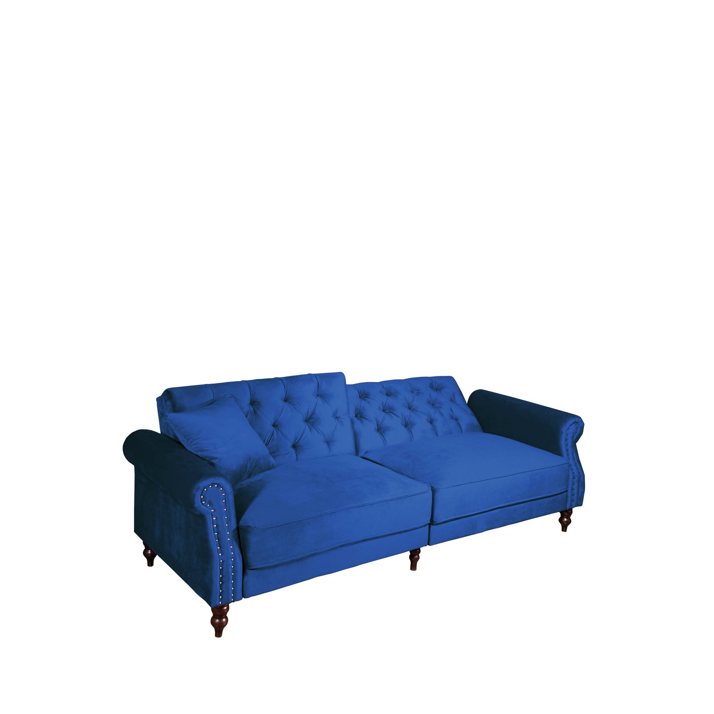 Canapé-lit convertible en velours de 87,8 po avec futon