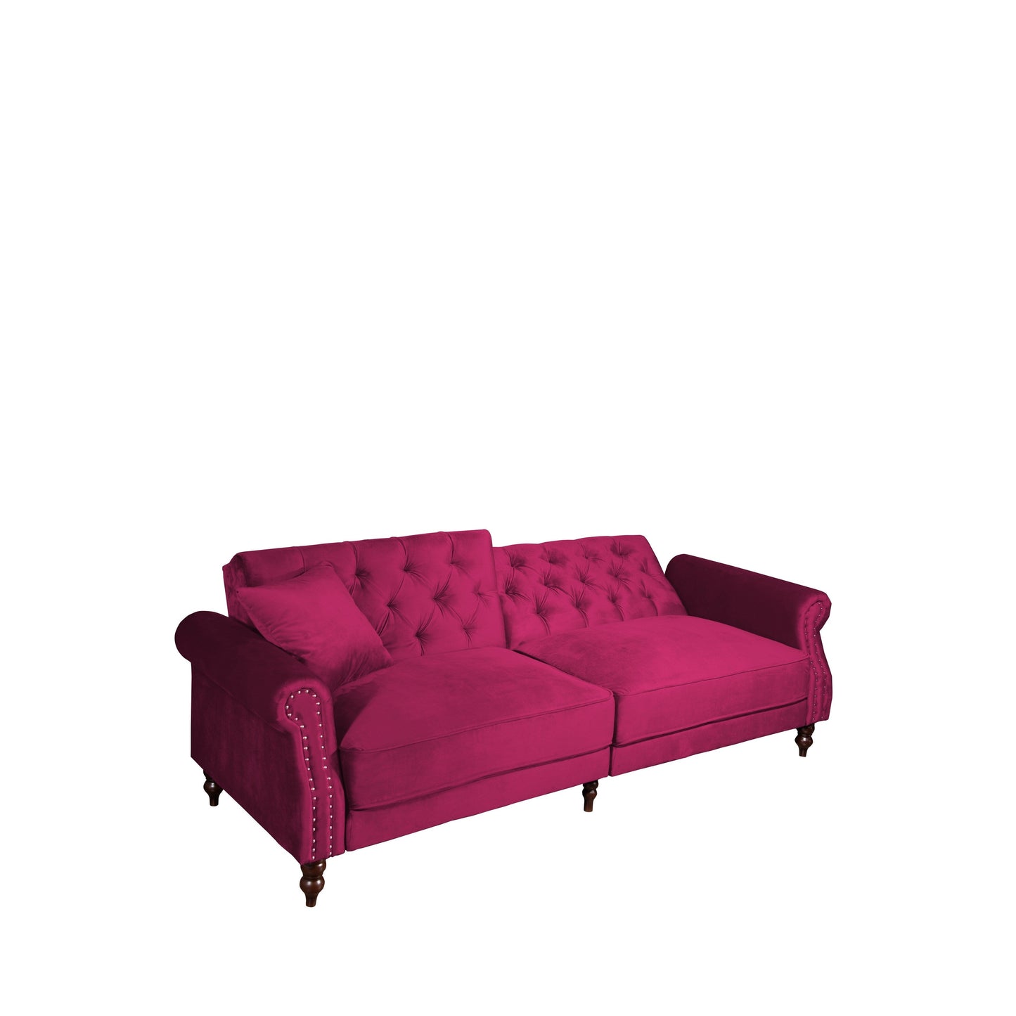 Canapé-lit convertible en velours de 87,8 po avec futon