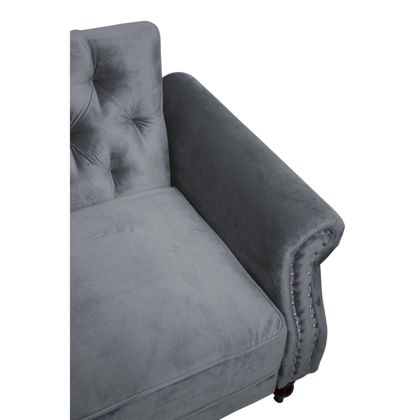 Canapé-lit convertible en velours de 87,8 po avec futon