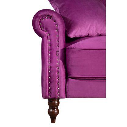 Canapé-lit convertible en velours de 87,8 po avec futon