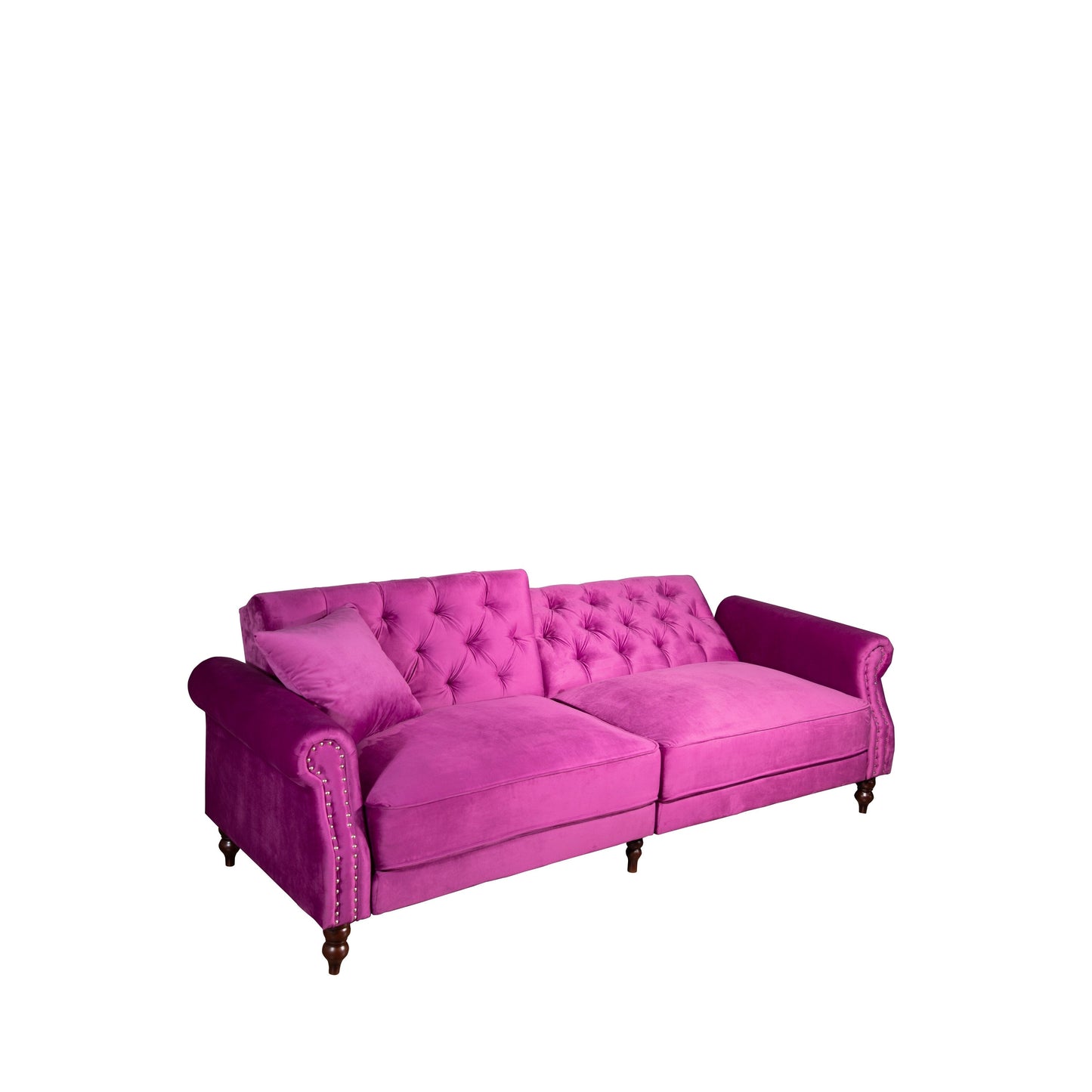 Canapé-lit convertible en velours de 87,8 po avec futon